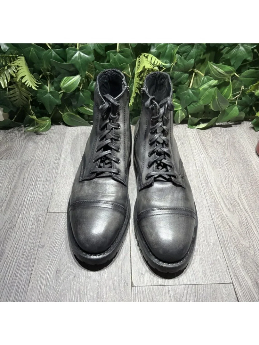 Thursday Boot Company Men’s Captain Distressed Black Lace Zip Up Boot US 11